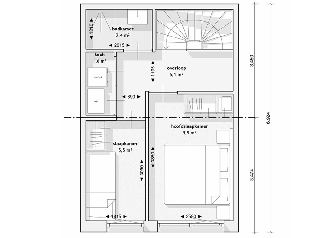 Rug-aan-rug woningen, Tala Gegrond